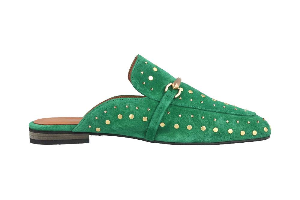 Babouche Lifestyle Pantoletten In Übergrößen Grün G5615-2-59 Große Damenschuhe