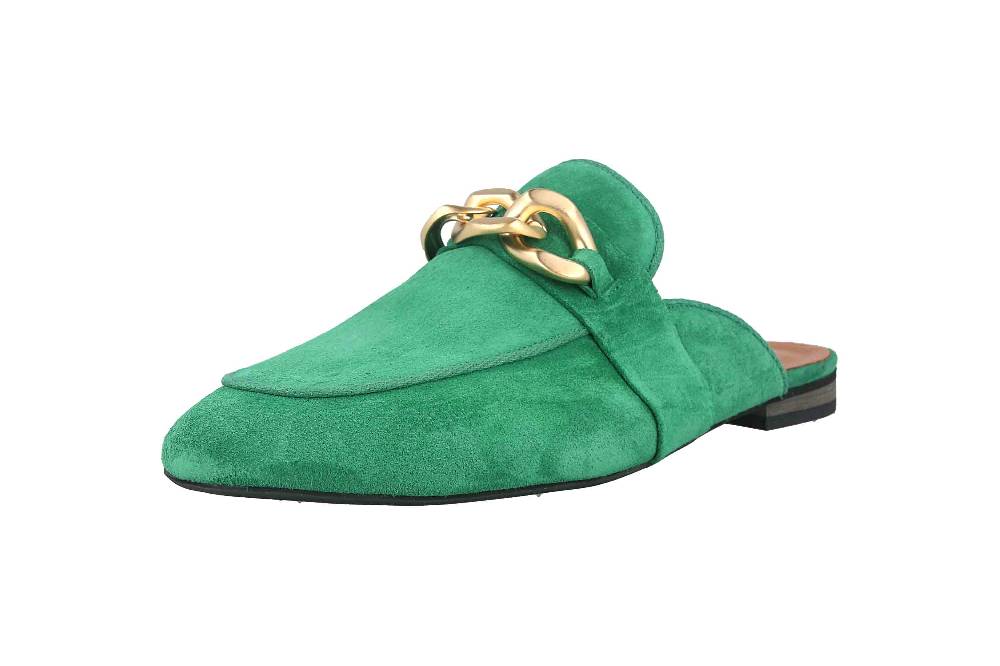 Babouche Lifestyle Pantoletten In Übergrößen Grün G5602-2-59 Große Damenschuhe