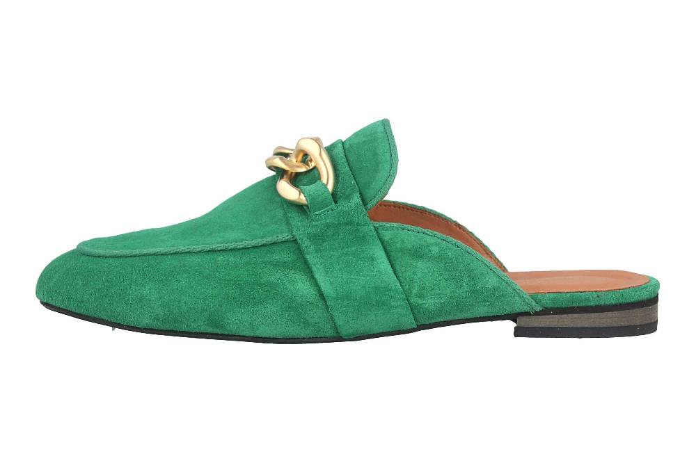 Babouche Lifestyle Pantoletten in Übergrößen Grün G5602-2-59 große Damenschuhe