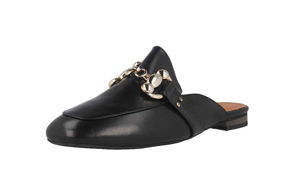 Babouche Lifestyle Pantoletten In Übergrößen Schwarz G5617-1-1 Große Damenschuhe