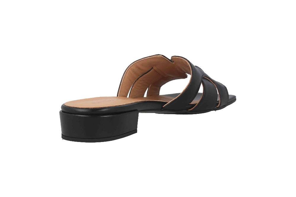 Babouche Lifestyle Pantoletten In Übergrößen Schwarz 6407-1-1 Große Damenschuhe