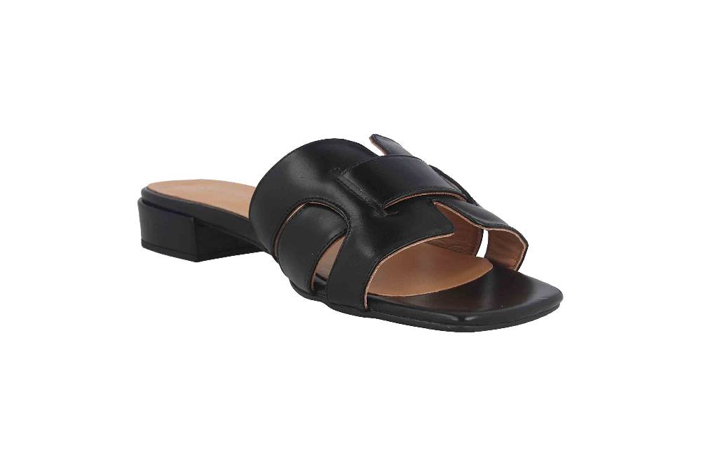 Babouche Lifestyle Pantoletten In Übergrößen Schwarz 6407-1-1 Große Damenschuhe