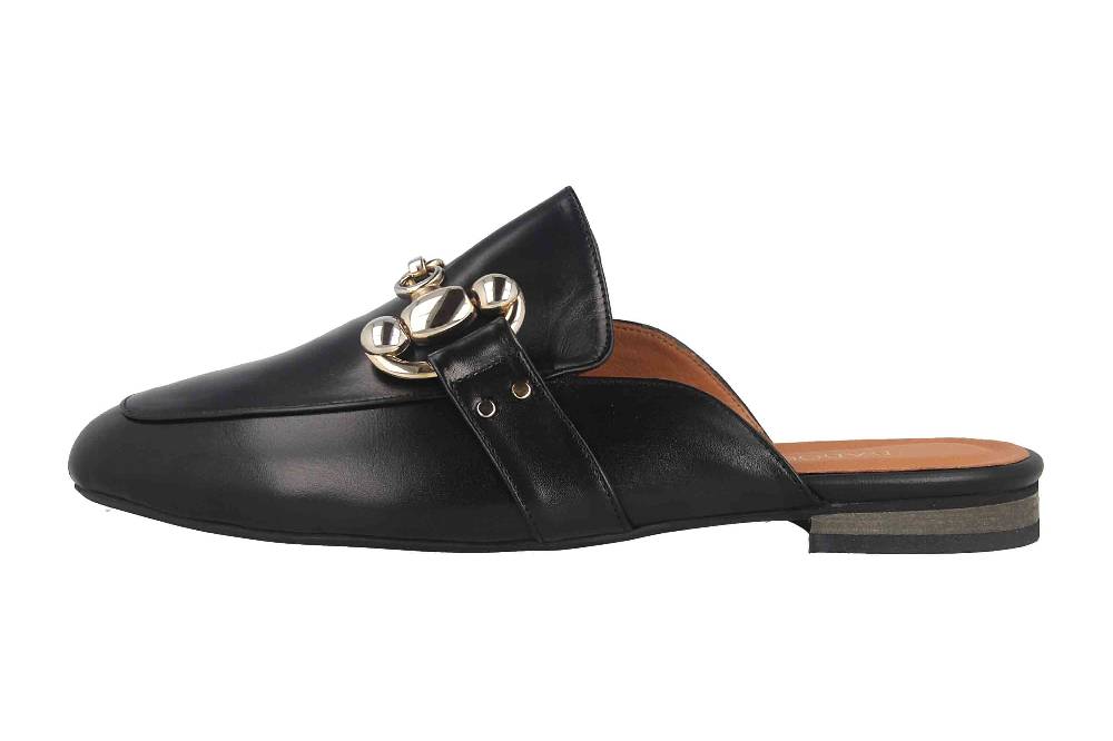 Babouche Lifestyle Pantoletten in Übergrößen Schwarz G5617-1-1 große Damenschuhe