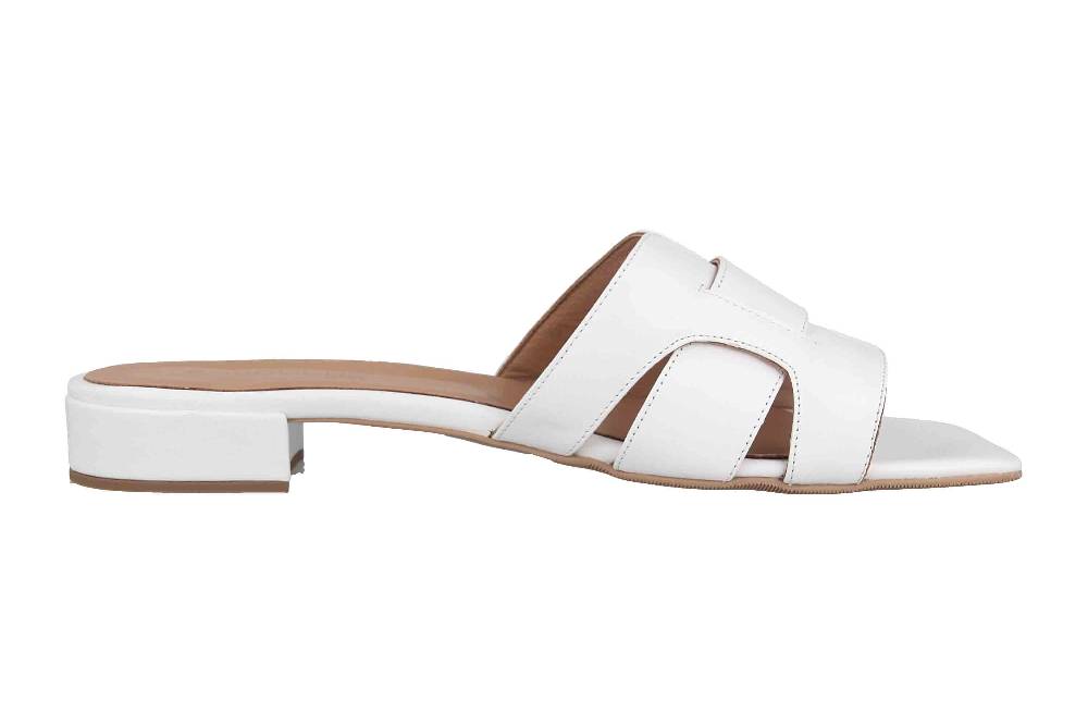 Babouche Lifestyle Pantoletten In Übergrößen Weiß 6407-1-21 Große Damenschuhe