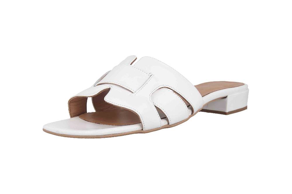 Babouche Lifestyle Pantoletten In Übergrößen Weiß 6407-1-21 Große Damenschuhe