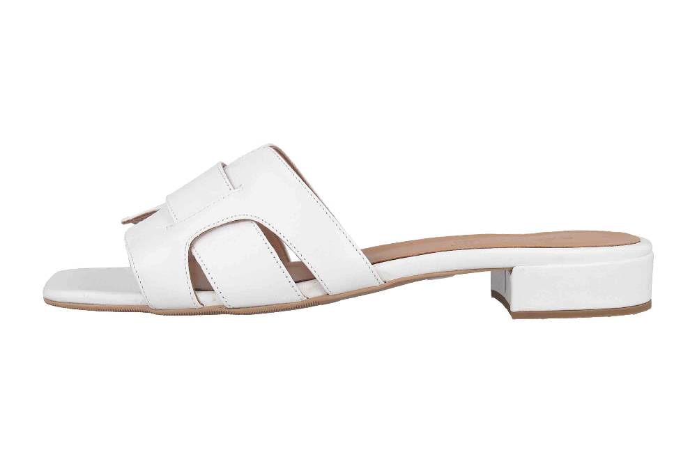 Babouche Lifestyle Pantoletten in Übergrößen Weiß 6407-1-21 große Damenschuhe