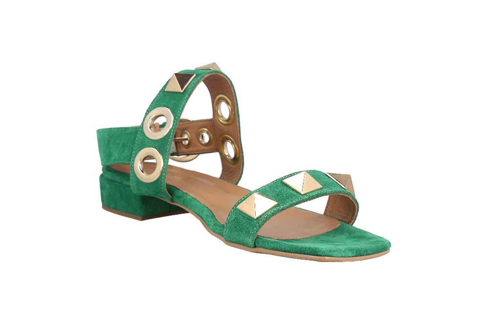 Babouche Lifestyle Sandaletten In Übergrößen Grün G6404-2-59 Große Damenschuhe