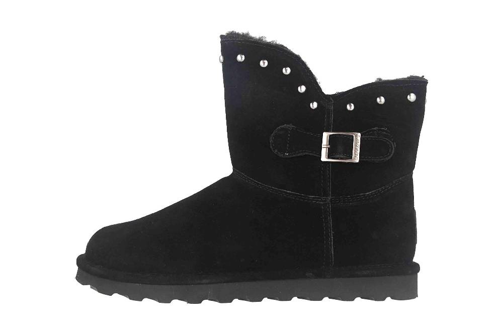 Bearpaw Minnie Black II Boots in Übergrößen Schwarz 2301W 011 große Damenschuhe