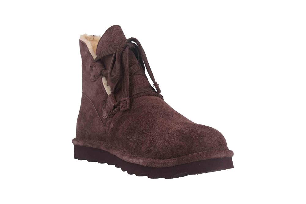Bearpaw Zora Fig Boots In Übergrößen Bordeaux 2131W 668 Große Damenschuhe