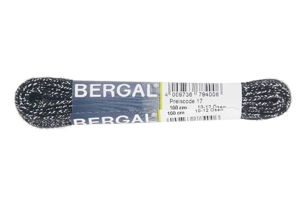 BNS - 8878 Glitzersenkel Schwarz/Silber - Diverse Längen