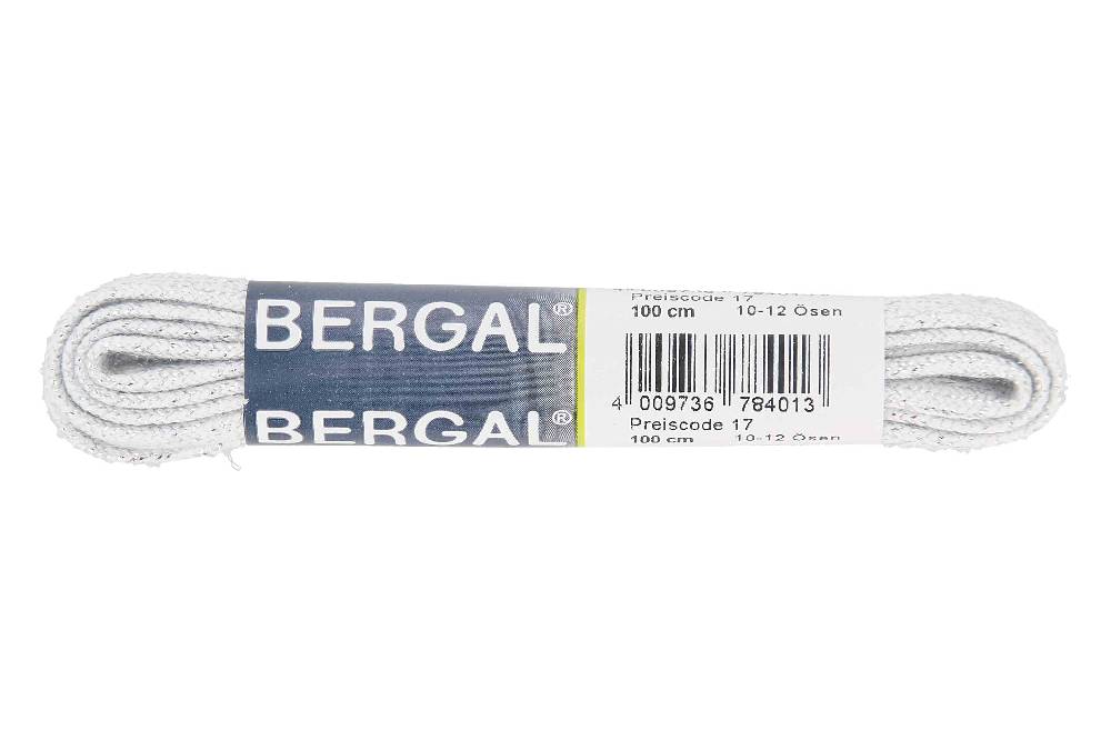 BNS - 8878 Glitzersenkel Weiß/Silber - Diverse Längen BNS - 8878 Glitzersenkel Weiß/Silber - Diverse Längen