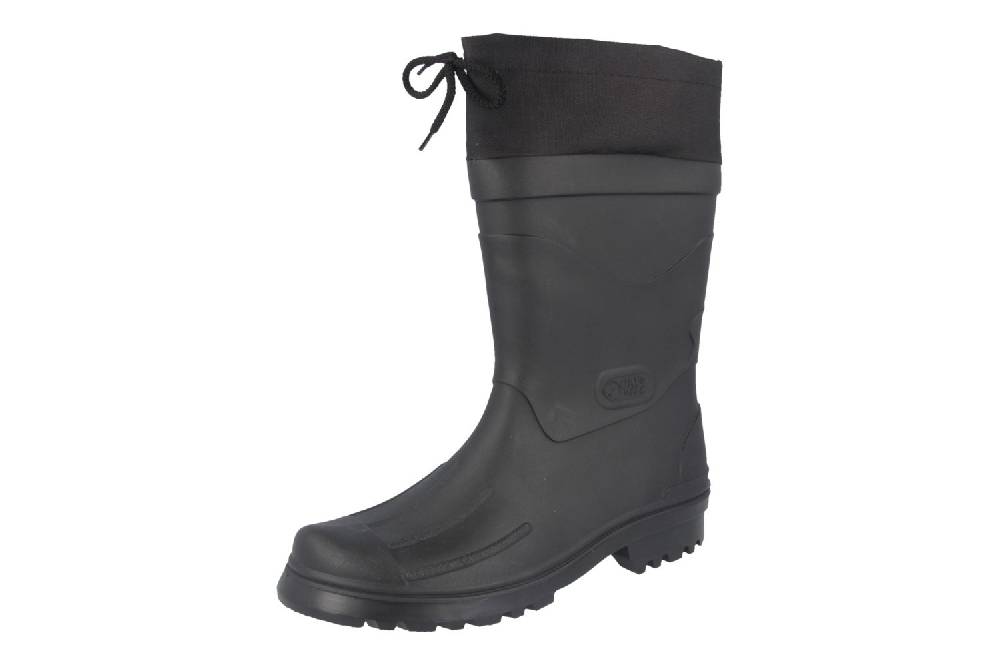 Bockstiegel Gummistiefel in Übergrößen Schwarz Nils - Schwarz große Herrenschuhe/Damenschuhe
