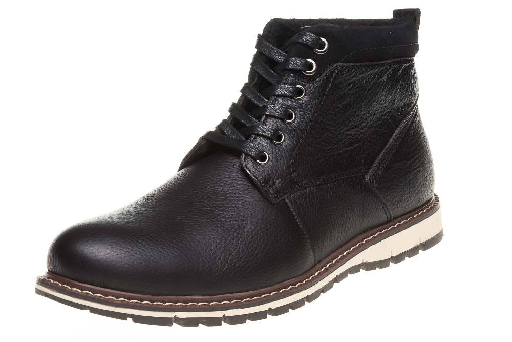 BORAS Boots In Übergrößen Schwarz 6005-0001 Große Herrenschuhe