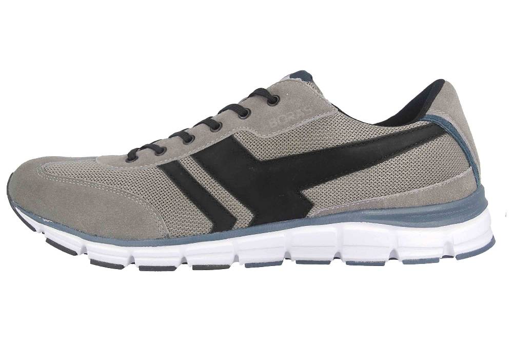 Boras Fashion Sports Goal Sneaker in Übergrößen Grau 5250-1578 große Herrenschuhe