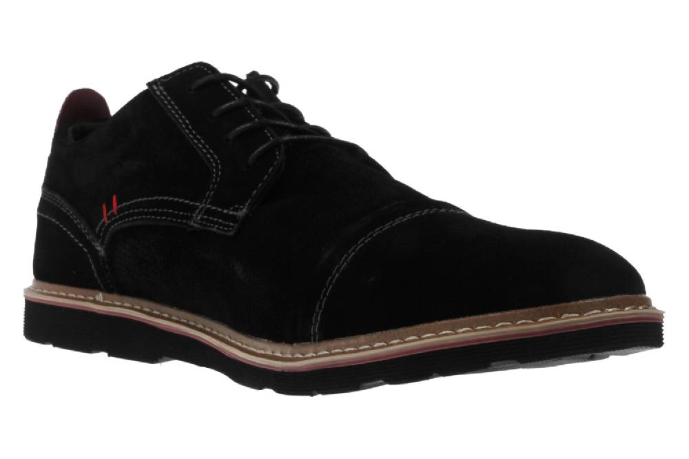 Boras Halbschuhe In Übergrößen Schwarz 6002-0001 Große Herrenschuhe