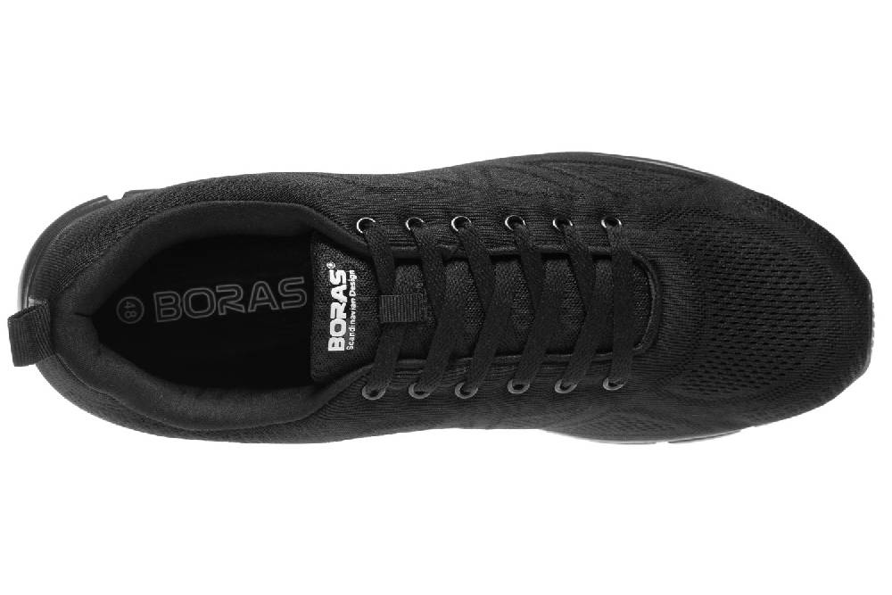 BORAS Sneaker In Übergrößen Schwarz 5203-0001 Große Herrenschuhe