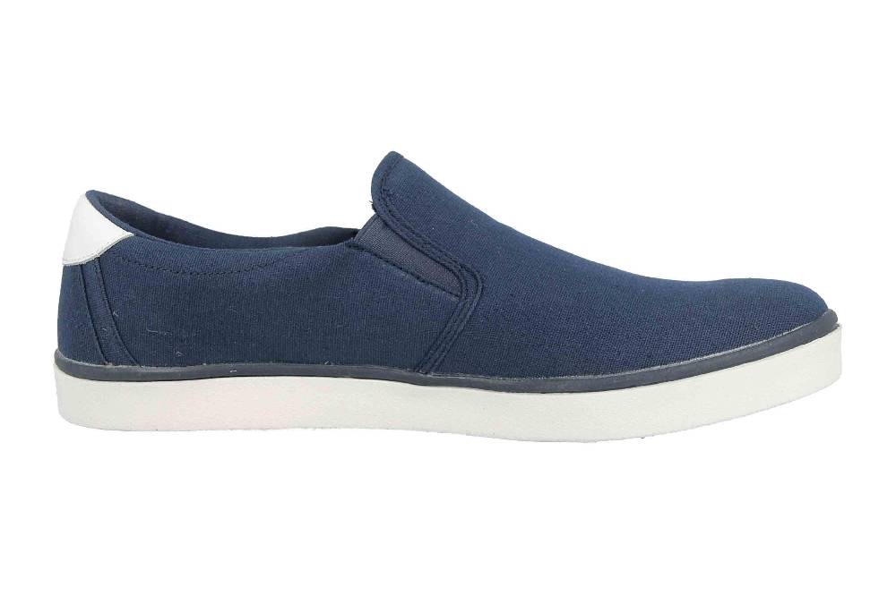 Boras SP Canvas Slip-On Slipper In Übergrößen Blau 5205-1573 Große Herrenschuhe