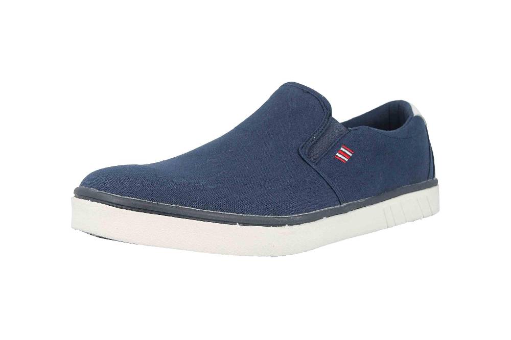Boras SP Canvas Slip-On Slipper In Übergrößen Blau 5205-1573 Große Herrenschuhe