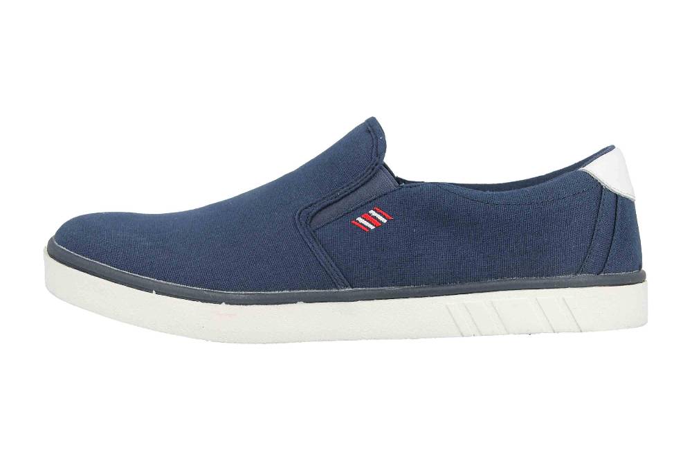 Boras SP Canvas Slip-On Slipper in Übergrößen Blau 5205-1573 große Herrenschuhe