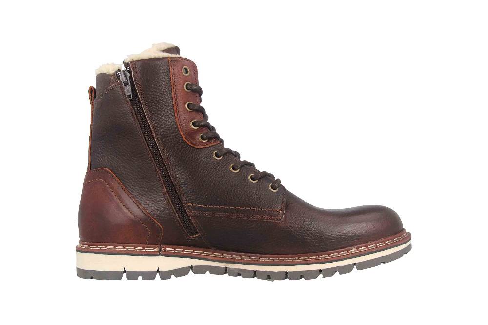 Bullboxer AKHIL MID LACE II Boots In Übergrößen Braun 877N80112AP263SU39/877N80112AP263SU88 Große Herrenschuhe