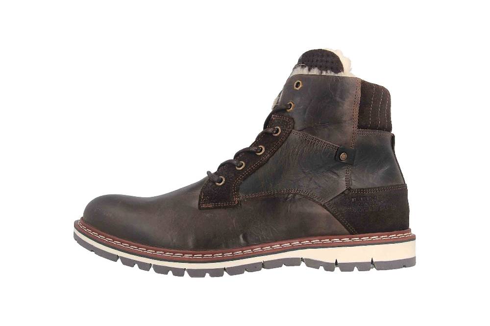 Bullboxer AKHIL MID LACE II Boots in Übergrößen Braun 877K55858AP134SU39/877K55858AP134SU88 große Herrenschuhe