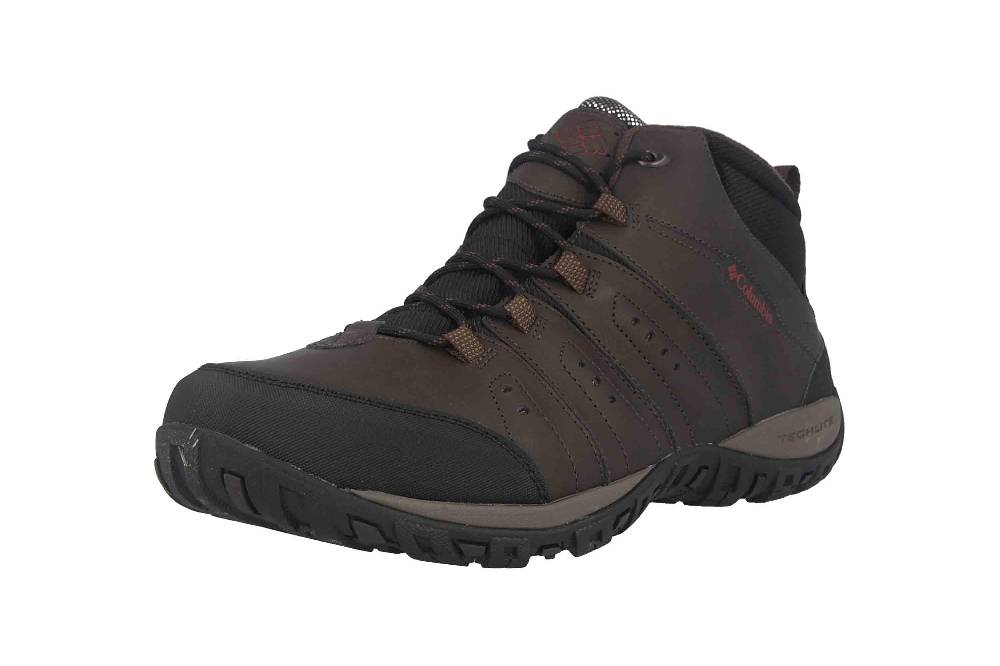 Columbia WOODBURN II CHUKKA WP OMNI-HEAT Trekkingschuhe In Übergrößen Braun BM 3926-231 Große Herrenschuhe