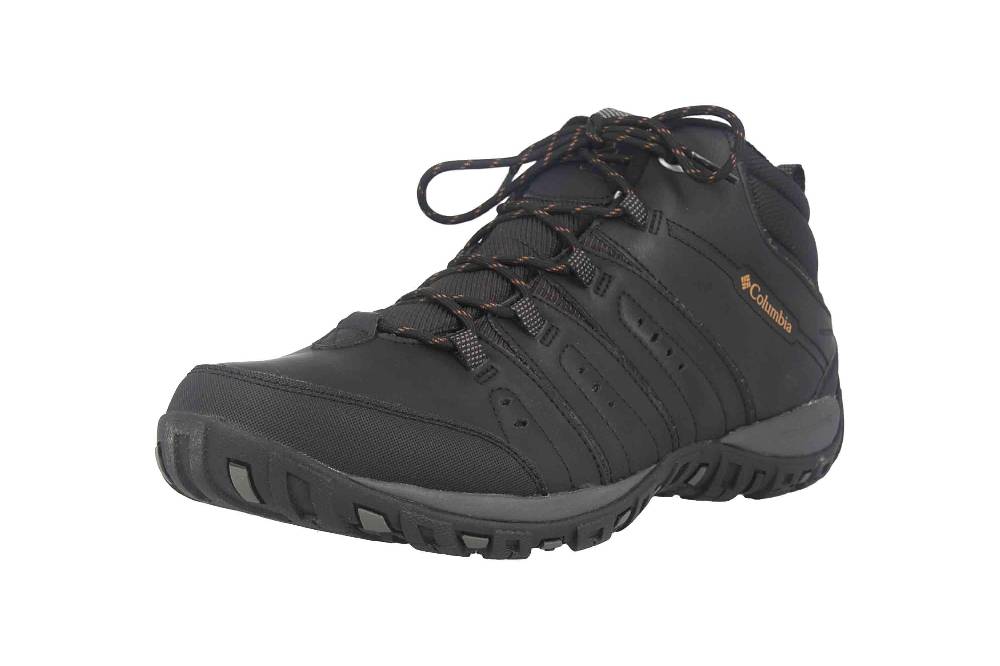 Columbia WOODBURN II CHUKKA WP OMNI-HEAT Trekkingschuhe In Übergrößen Schwarz BM 3926-010 Große Herrenschuhe