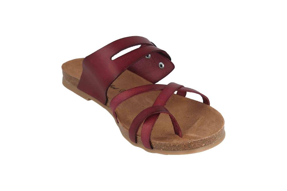 Cosmos Comfort Pantoletten In Übergrößen Bordeaux 6106-801-526 Große Damenschuhe