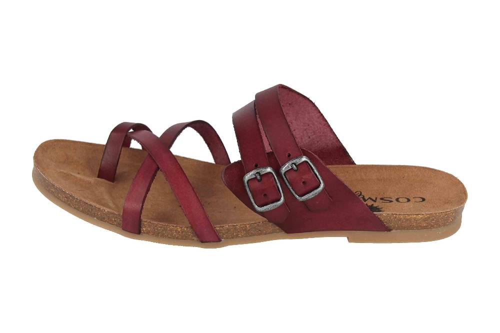 Cosmos Comfort Pantoletten in Übergrößen Bordeaux 6106-801-526 große Damenschuhe