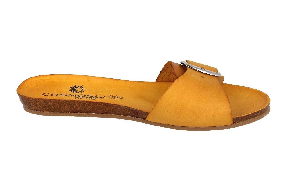 Cosmos Comfort Pantoletten In Übergrößen Gelb 6137-701-6 Große Damenschuhe