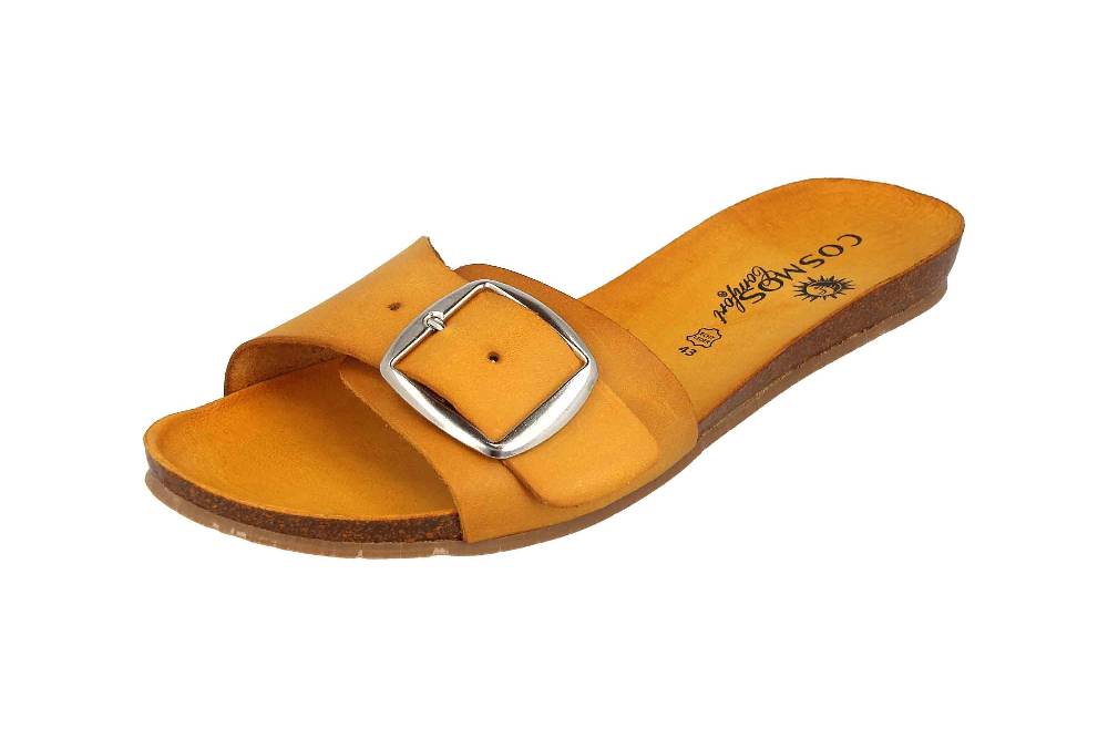 Cosmos Comfort Pantoletten In Übergrößen Gelb 6137-701-6 Große Damenschuhe