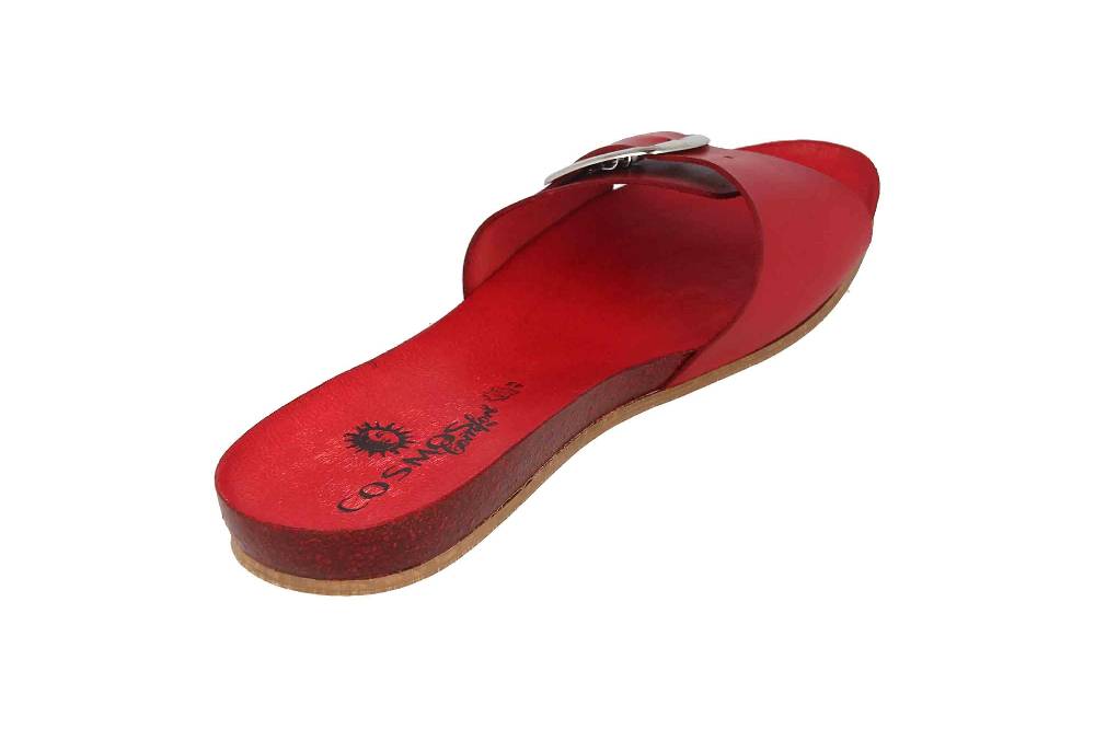 Cosmos Comfort Pantoletten In Übergrößen Rot 6137-701-5 Große Damenschuhe
