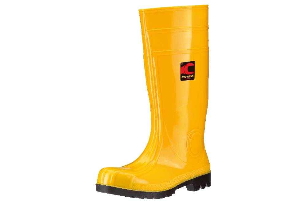 Craftland Toledo Gummistiefel - S5 Sicherheitsstiefel in Übergrößen Gelb 35360 große Herrenschuhe