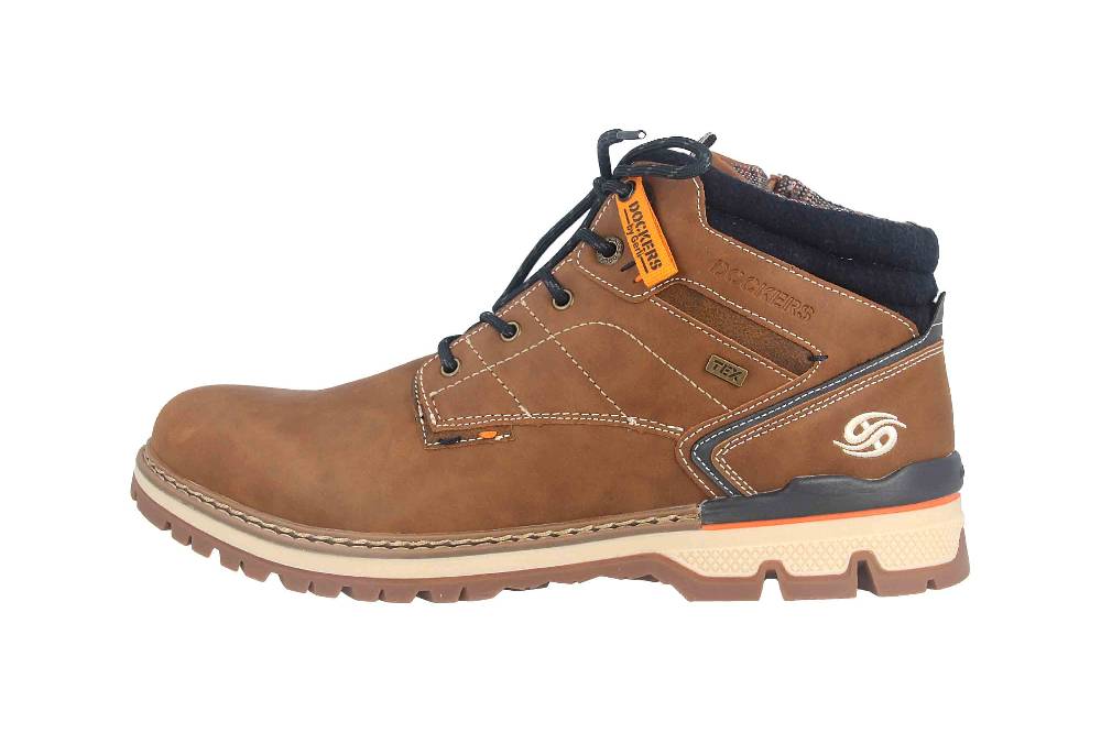 Dockers by Gerli Boots in Übergrößen Braun 53TA003-650470 große Herrenschuhe