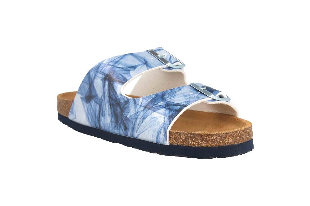 Dr. Brinkmann Pantoletten In Übergrößen Blau 700006-05 Große Damenschuhe