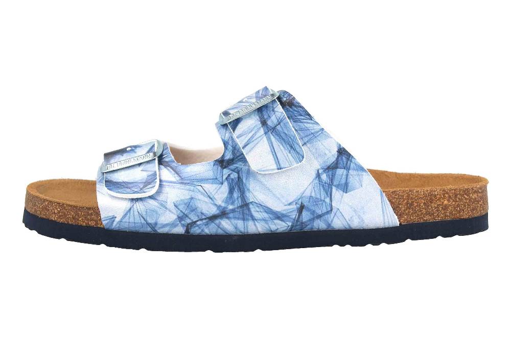 Dr. Brinkmann Pantoletten In Übergrößen Blau 700006-05 Große Damenschuhe