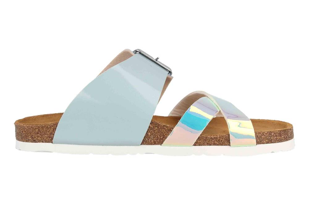 Dr. Brinkmann Pantoletten In Übergrößen Blau 700041-51 Große Damenschuhe