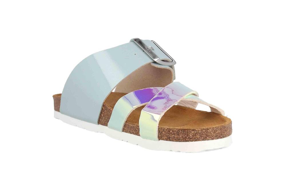 Dr. Brinkmann Pantoletten In Übergrößen Blau 700041-51 Große Damenschuhe