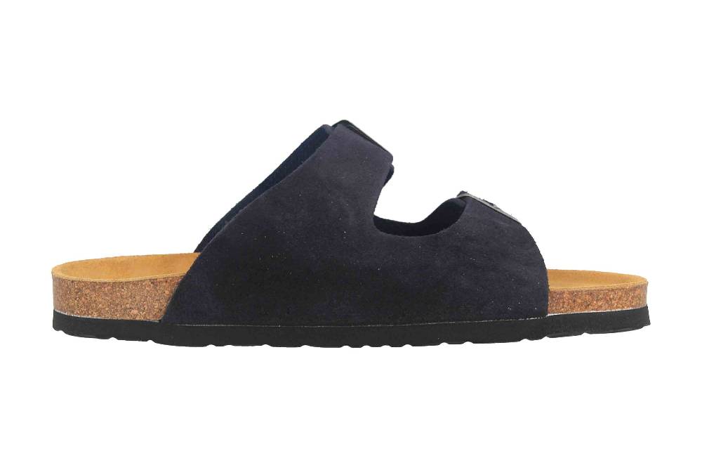 Dr. Brinkmann Pantoletten In Übergrößen Blau 700108-05 Große Damenschuhe