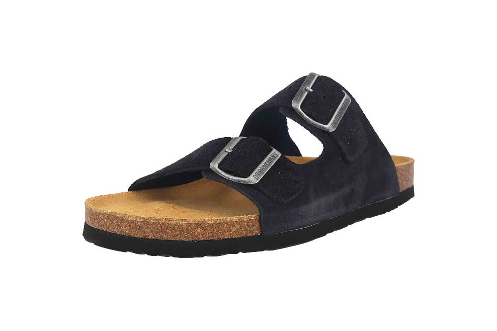 Dr. Brinkmann Pantoletten In Übergrößen Blau 700108-05 Große Damenschuhe
