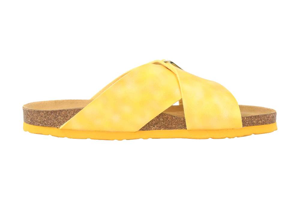 Dr. Brinkmann Pantoletten In Übergrößen Gelb 700340-06 Große Damenschuhe