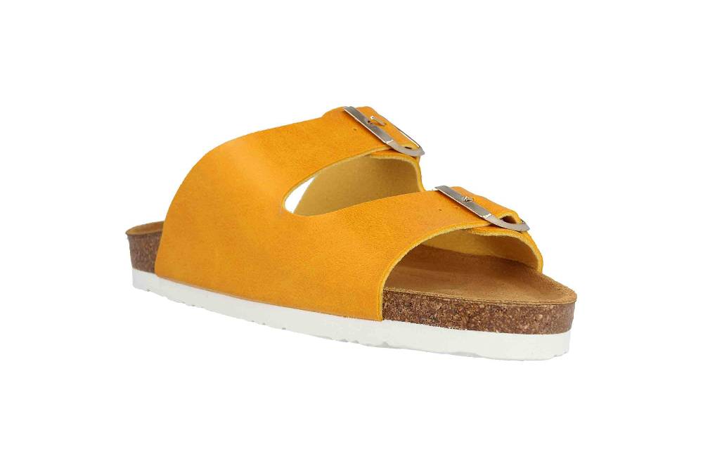 Dr. Brinkmann Pantoletten In Übergrößen Gelb 701476-6 Große Damenschuhe