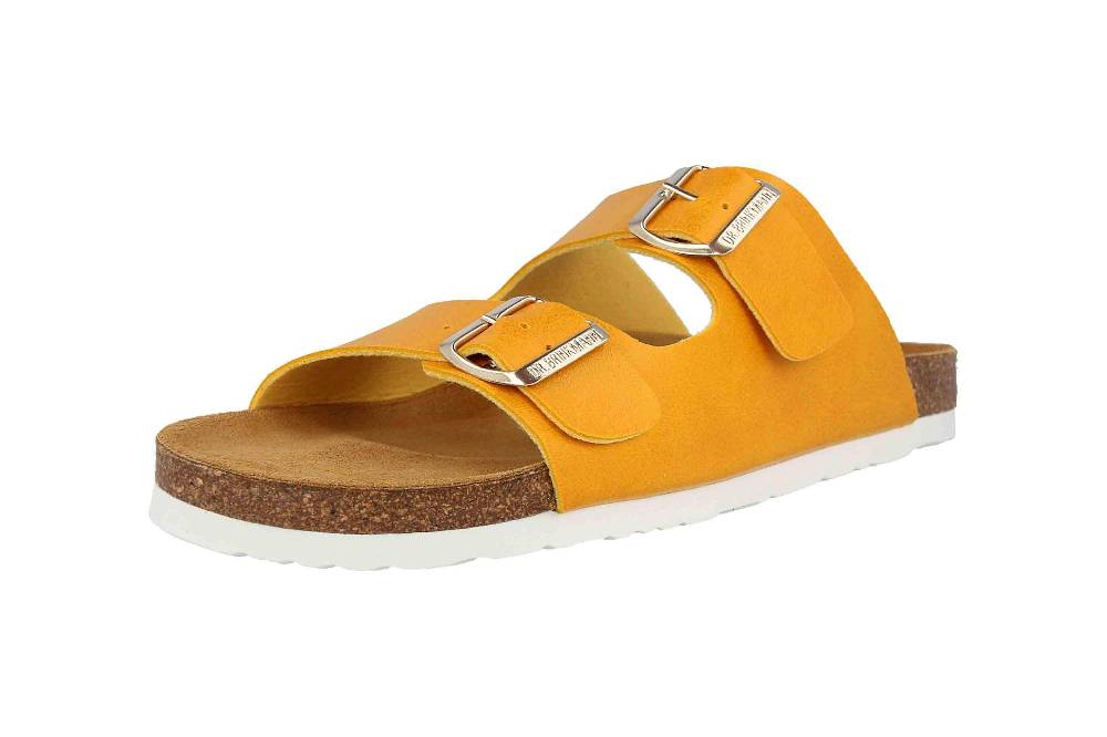 Dr. Brinkmann Pantoletten In Übergrößen Gelb 701476-6 Große Damenschuhe