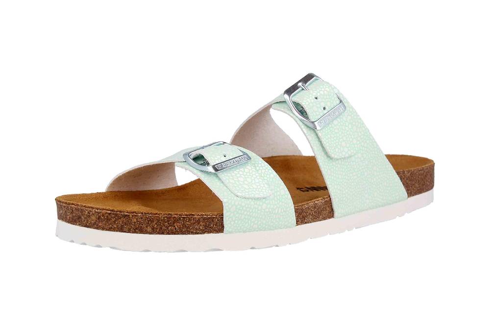 Dr. Brinkmann Pantoletten In Übergrößen Grün 701474-71 Große Damenschuhe