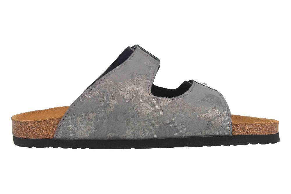 Dr. Brinkmann Pantoletten In Übergrößen Silber 701433-92 Große Damenschuhe