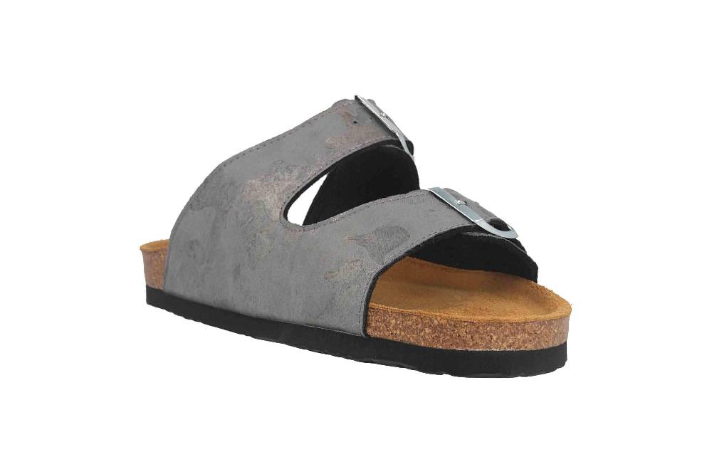 Dr. Brinkmann Pantoletten In Übergrößen Silber 701433-92 Große Damenschuhe