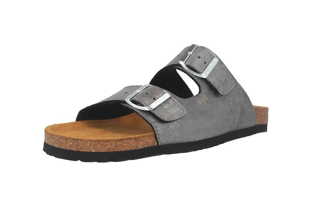 Dr. Brinkmann Pantoletten In Übergrößen Silber 701433-92 Große Damenschuhe