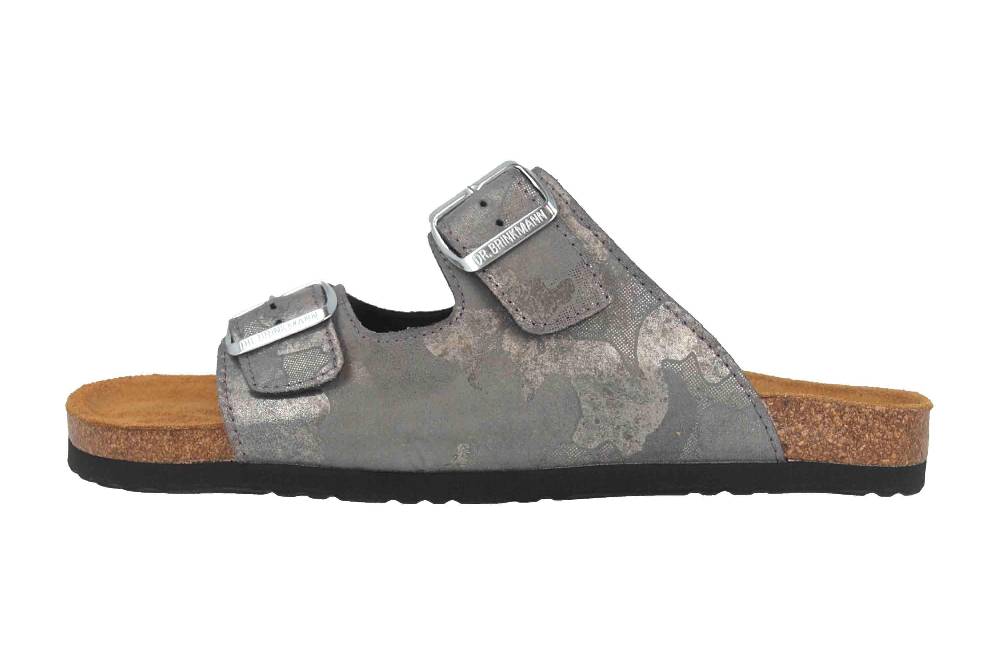 Dr. Brinkmann Pantoletten in Übergrößen Silber 701433-92 große Damenschuhe