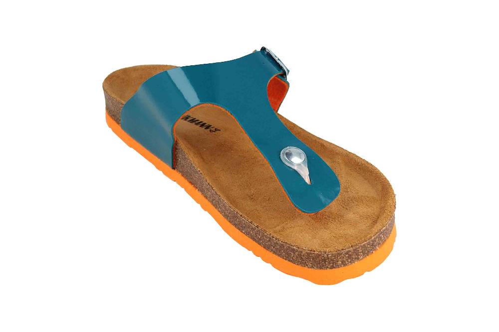 Dr. Brinkmann Zehentrenner In Übergrößen Blau 701478-5 Große Damenschuhe