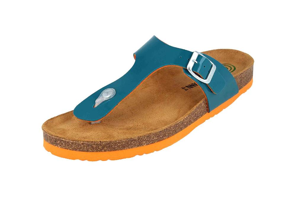 Dr. Brinkmann Zehentrenner In Übergrößen Blau 701478-5 Große Damenschuhe